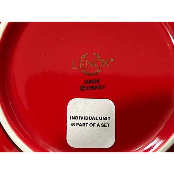 Lenox Disney Luna Next Bowl Set of 4 Mickey Red White Gold - Picture 10 of 10